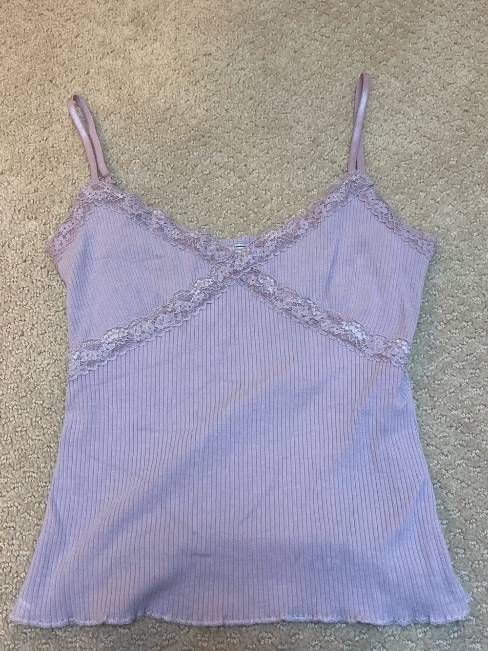 Purple lace cami top